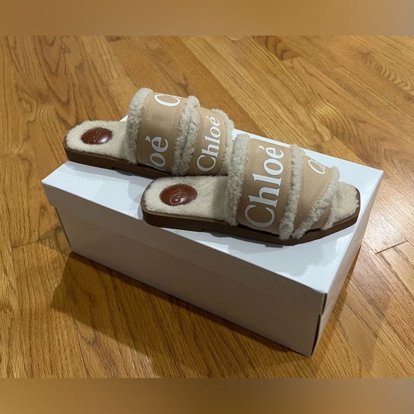 Chloe Woody Shearling Slide - Picture 7 of 11